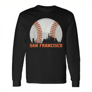 Camiseta de Béisbol de Manga Larga con el Horizonte de San Francisco, Producto Promocional - Product Image 2