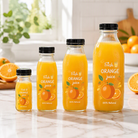 Bouteilles en verre vides de 500 ml et 1000 ml, carrées et rondes, pour lait et produits laitiers, avec couvercle inviolable, pour jus pressé à froid