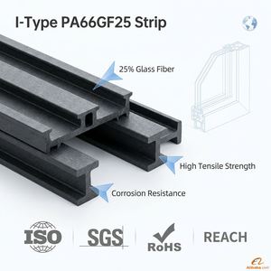 Profil de barrière thermique en polyamide PA66GF25 de type I haute précision pour fenêtres et portes en aluminium à haute efficacité énergétique FXstem - Product Image 1
