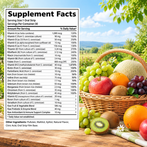 Tiras Orales de Vitamina de Marca Privada, Riboflavina y Niacina, Salud Ósea y Dental, Función Muscular, Tiras Orales de Vitamina B6 - Product Image 2