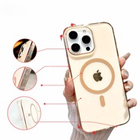 Couverture transparente de téléphone portable de haute transparence personnalisée pour iPhone 16 17 Pro étui souple de téléphone étanche