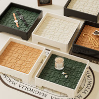 Plateau de rangement en plastique pour clés et bijoux, organisateur d'entrée, décoration d'intérieur, porte-clés pour console, support de rangement pour clés