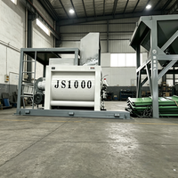 Bétonnière à double arbre à rotation forcée JS1000 |   Centrale de Béton Prête à l'Emploi Industrielle de 1000L, Machine de Malaxage
