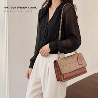 Sac à bandoulière vintage à monogramme avec chaîne dorée, compartiments multiples, pour femmes, vente en gros