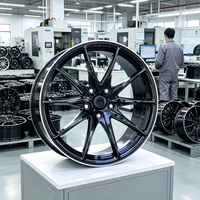 Nouvelles jantes en alliage d'aluminium de 15 à 19 pouces, multi PCD 5x112/5x120/5x108 ET40, noir brillant, 10 branches, pour Mercedes, conformes TUV JWL