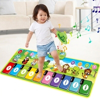 Tapis de jeu musical pour l'éducation précoce, clavier de piano au sol, tapis tactile pour enfant avec couverture animale, jouets éducatifs