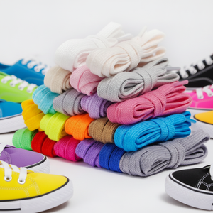 WEGOODZF Lacci per Scarpe Sportive Personalizzati in Poliestere, Accessorio Premium per Sneakers Casual, Larghezza 8mm, Alta Qualità, Venduti in Coppia - Product Image 1