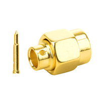 Conectores RF de Latón Macho/Hembra de 50 Ohmios y 0-3 GHz para Cable RG402/RG141