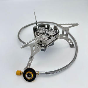 Réchaud de camping portable multi-brûleurs pliable, flamme réglable, en acier inoxydable, pour essence, kérosène et autres combustibles liquides - Product Image 4