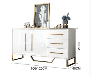 High Quality High <strong>Gloss</strong> <strong>White</strong> Buffet Storage Cabinet <strong>Sideboard</strong> Luxury Modern Wooden Dining <strong>Sideboard</strong> - Product Image 1