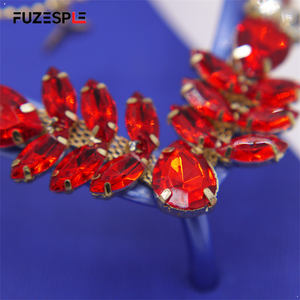 Shiny Rhinestones Fancy Ladies slippers Soft Navy slippers <strong>Diamante</strong> Gemstone Women Flip-flops slippers - Product Image 6