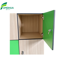 Casier d'étudiant compact en stratifié HPL assemblé, avec serrure électronique et à clé, étanche, ignifuge et durable pour les couloirs scolaires
