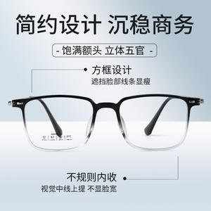 Monturas de Gafas Rectangulares Simples 98022, Transparentes, TR90, Montura Completa, Unisex, Protección Contra Luz Azul, Diseño Ligero - Product Image 1