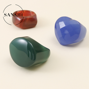 Hecho a mano al por mayor joyería anillo de piedras preciosas Piedra Natural ónix ágata anillo tamaño hecho anillos para hombres - Product Image 4