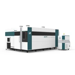 2020 Nieuwe Full Cover Fiber Laser Snijmachine Met Roterende En Uitwisseling Tafel 1000W Tot 8kw Voor Cs Ss staalplaat Buis