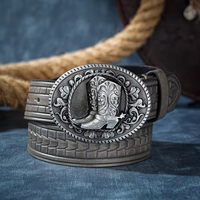 Ceinture pour femme Mengzhe en cuir PU style western, avec boucle à plaque, motif floral gravé, rétro vintage, haute qualité, alliage, largeur 3,8 cm, longueur 120 cm