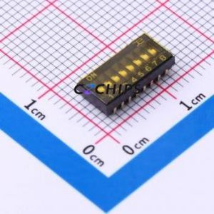 DSHP08TJGER DIP Switch Switch ( Number of Switch Sections: 8 )( Lead Spacing: 1.27mm ) - Product Image 1