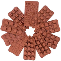 Molde de Silicona de Grado Alimenticio para Chocolate de Gran Venta con Múltiples Diseños para Hornear Pasteles y Galletas DIY Resistente a Altas Temperaturas