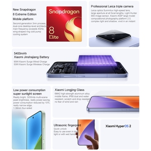 2024 Últimos modelos <span class=keywords><strong>Xiaomi</strong></span> 15 12GB + 256GB 6,36 pulgadas <span class=keywords><strong>Xiaomi</strong></span> HyperOS 2 8 Elite Octa Core 3nm hasta 4,32 GHz NFC Red 5G - Product Image 3