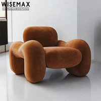 WISEMAX FURNITURE Canapé-lit simple moderne de style nordique, luxueux et confortable, avec revêtement rembourré, pour hôtel, villa, appartement, maison