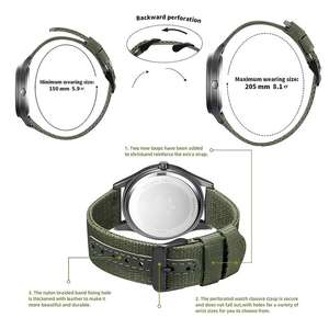 BOSHIYA uomo campo sport all'aria aperta/orologio <span class=keywords><strong>da</strong></span> lavoro al quarzo a tre mani minimalista in Nylon leggero orologio 40mm - Product Image 5