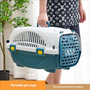 Cage de <span class=keywords><strong>transport</strong></span> pour animaux de compagnie durable et supérieure, design portable à main, respirante, ventilée, avec verrouillage sûr et sécurisé pour les voyages <span class=keywords><strong>en</strong></span> extérieur - Product Image 4