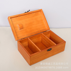 Wooden Needle Thread Storage <b>Box</b> Square Flip Top Multi Compartment Engraved Customizable Size For <b>Sewing</b> Craft Use - Product Image 5