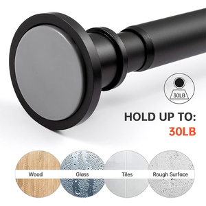 Vente directe d'usine Nouveau produit Tringle de douche Noir mat Réglable <span class=keywords><strong>pour</strong></span> salle de bain - Product Image 5