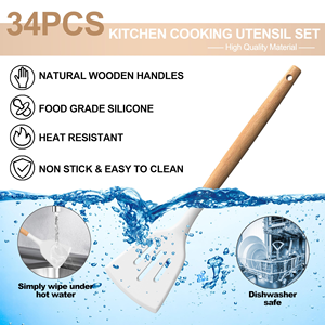 Kitchen <b>Tools</b> <b>Silicone</b> Spatula Set <b>Silicone</b> Cooking Utensils Kitchen Set Heat Resistant <b>Silicone</b> Kitchen Utensils Set - Product Image 2