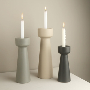 Bougeoir décoratif en céramique écologique, style européen minimaliste, romantique et créatif - Product Image 1