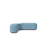 Ensemble de canapés modulaires en tissu bleu pour bureau, avec éponge haute densité et structure en acier, design moderne, pour salon, usage commercial, hôtel