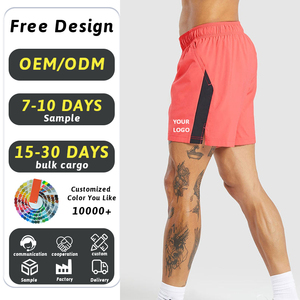 Pantalones Cortos Deportivos Personalizados con Logotipo, de Poliéster Transpirable, de Alta Calidad, con Cintura Elástica, Bloques de Color, <span class=keywords><strong>para</strong></span> Gimnasio, Correr, Verano, Casuales, <span class=keywords><strong>para</strong></span> <span class=keywords><strong>Hombre</strong></span> - Product Image 1