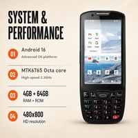 Terminal portable Android 16 MTK Octa-core avec scanner de codes-barres pour la gestion des stocks médicaux en pharmacie et à l'hôpital, suivi des médicaments