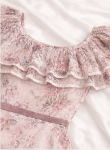 Vestido midi de encaje, fabricante de ropa de Vietnam, OEM ODM, ropa de mujer, etiqueta personalizada, tela personalizada, ropa al por mayor - Product Image 2