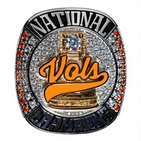 Nouvelle Offre Spéciale – Bagues Commémoratives du Championnat National de Baseball 2024 de Tennessee, en Alliage Fin, Plaqué Or, avec Pierre Naturelle de la Marque XH