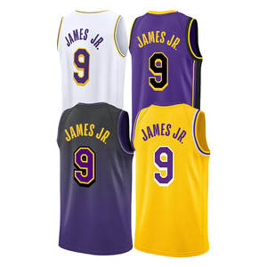 2025 Camisetas al por mayor cosidas/camisetas de baloncesto de prensa caliente 9 James JR - Product Image 6