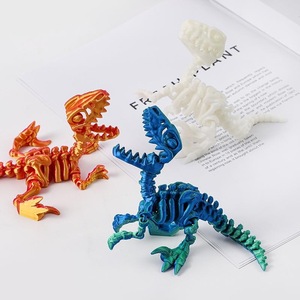 Vente en gros de jouets squelettes de dinosaures Raptor en plastique imprimés en 3D personnalisés, dragon chinois pour enfants, tendance, fournisseurs de services OEM - Product Image 4