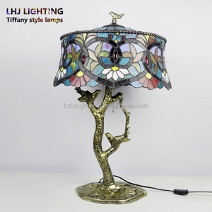 LongHuiJing Brand tiffany Lamp Home Table Lamp Stained Glass Lamp tiffany <b>Light</b> Vinagte - Product Image 2