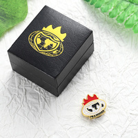 Pin kualitas tinggi lencana kustom lapis emas kecil bros kustom Pin Lapel kustom Enamel dengan magnet untuk kotak kemasan