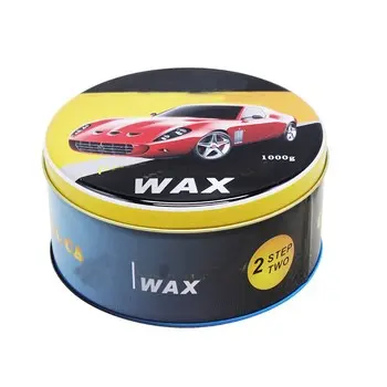 Two step Wax tin box Round car washing wax tin pot for 150/300g/500g storage