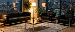 Conjunto <span class=keywords><strong>de</strong></span> Sofá <span class=keywords><strong>de</strong></span> Cuero Moderno para <span class=keywords><strong>Oficina</strong></span> con Estructura <span class=keywords><strong>de</strong></span> Madera (Tubo Redondo <span class=keywords><strong>de</strong></span> 25 mm) + Tira Decorativa (Tubo Redondo <span class=keywords><strong>de</strong></span> 15 mm) + Asiento <span class=keywords><strong>de</strong></span> Esponja <span class=keywords><strong>de</strong></span> Alta Densidad - Product Image 4