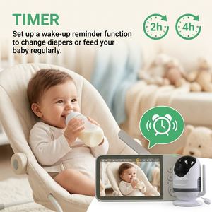 Meilleur moniteur pour bébé |   Caméra de surveillance pour bébé avec batterie 5000 mAh, moniteur bébé, système fiable de surveillance à domicile - Product Image 2