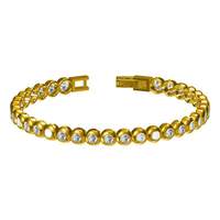 316L roestvrijstalen geometrische zirkoon armband voor dames, luxe mode, kleurrijk cirkeldesign, groothandel sieradenleverancier