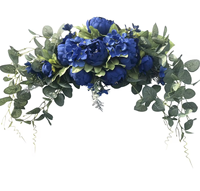 Décoration murale en soie faite à la main pour Saint-Valentin : fleur artificielle, arche, pendentif pour moulure de porte, miroir ou table d'entrée