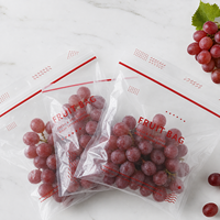 Sac d'emballage transparent personnalisé avec logo imprimé, 1LB 2LB, avec fermeture éclair et orifice d'aération pour fraises, raisins, cerises