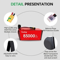 Batterie lithium-ion solide à basse température personnalisable en usine 6S 12S 18S 24S 83000mAh 88000mAh pour drone de transport