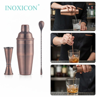 Ensemble de shaker à cocktails de luxe de haute qualité, durable, fournisseurs, création d'usine, 700 ml, logo personnalisé, kit de barman en acier inoxydable