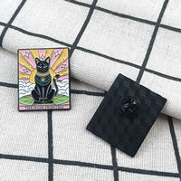 Accesorios de Metal de la Serie Tarot: Lindos Insignias Metálicas con Diseño de Gato, Payaso, Calavera y Animal, para Joyería y Regalo Creativo