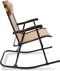 كرسي استراحة قابل للإمالة قابل للطي للفناء الحديقة كرسي هزاز يمكن استخدامه في الظلام مع انعدام الجاذبية للفناء الخلفي والساحة الخارجية وبجانب حمام السباحة - Product Image 2