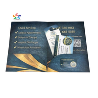 Carpeta de Papel Personalizada para Habitaciones de Hotel con Logotipo Estampado en Relieve - Diseño Plegable en Dos/Tres Partes, Colgador de Puerta, Porta Tarjetas de Visita para Oficina